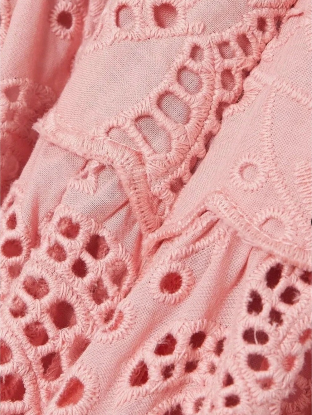 Farm Rio Eyelet Halter Midi Dress in Pink - Picture 3 of 4